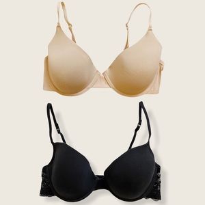 Joe Fresh 36D T-Shirt Bras Nude & Black
